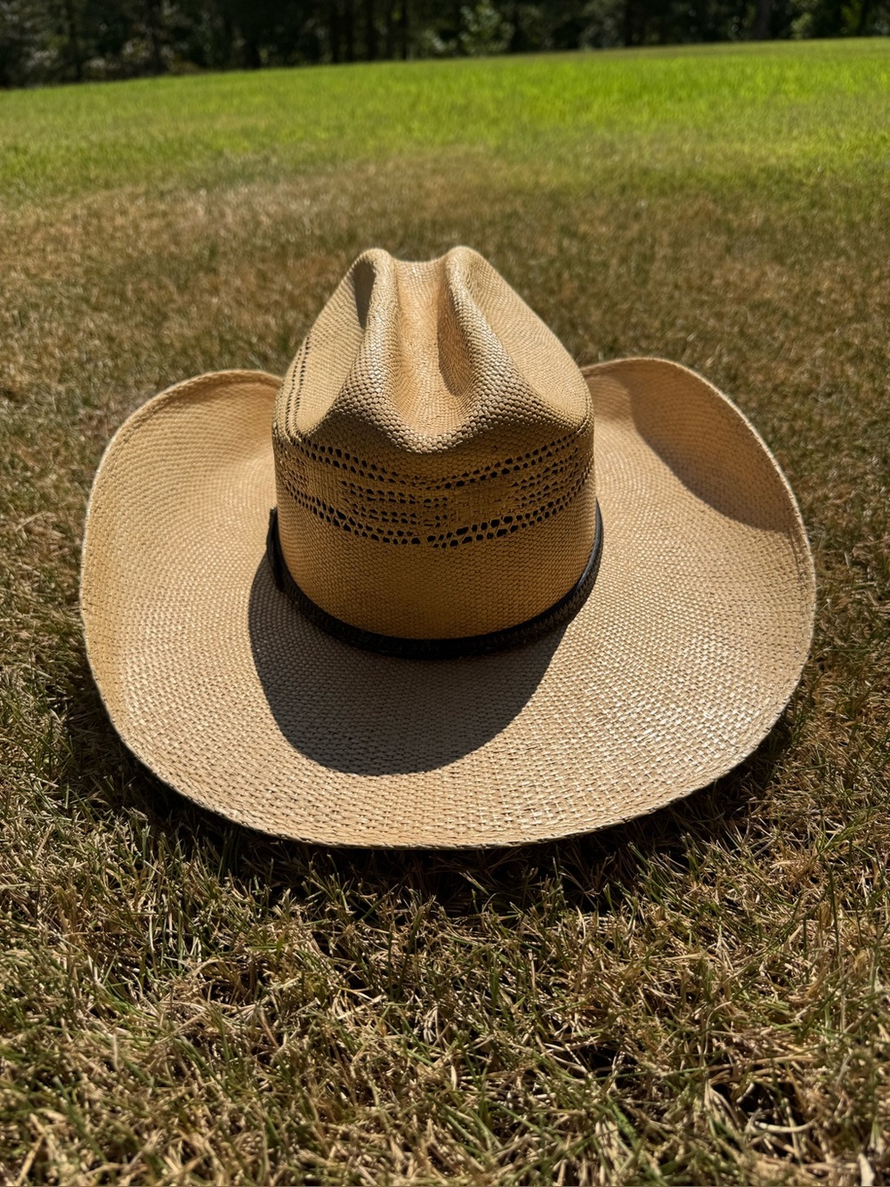 *RARE* Vintage Larry Mahan 50X Straw Cowboy Hat Size 7/56